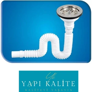 Yapı Kalite Körüklü Çöpmak Evye Lavabo Gider Sifonu Geniş Kafalı