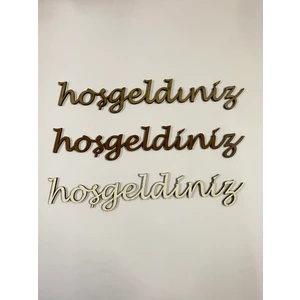 Ala Depo Ahşap  Dekoratif  3'lü Hoşgeldiniz Yazısı