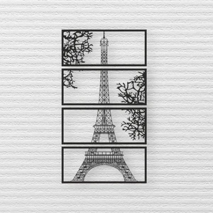 Ala Depo Ahşap Paris  Eyfel Kulesi Duvar Süsü