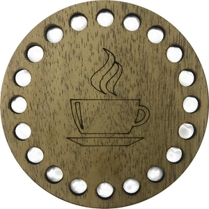 Ala Depo Ahşap Bardak Altlığı (Coaster) Delikli Mostar Renk 6 Adet