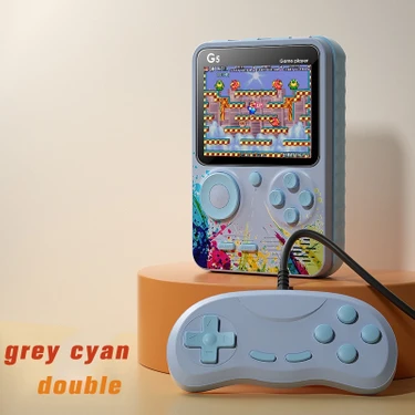 Dahili 500 Oyun Retro Taşınabilir Mini El Video Oyun Konsolu 8-Bit 3.0 Inç Renkli LCD Iki Oyun