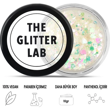The Glitter Lab - Glowy Hearts - Jel Formlu Parlak Glitter ~10