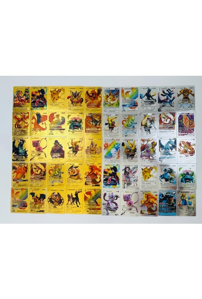 Abetto Market Pokemon Oyun Kartı Özel Seri Silver, Black & Gold Kart 3 Set 70 Özel Seri Kart