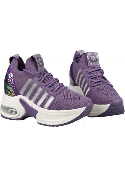 23Y300 Dolgu Topuk Mor Kadın Sneakers indirimleri
