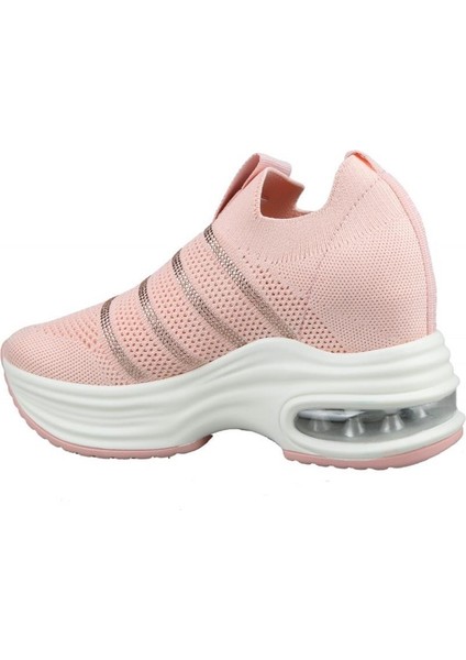 23Y300-4 Dolgu Topuk Pembe Kadın Sneakers