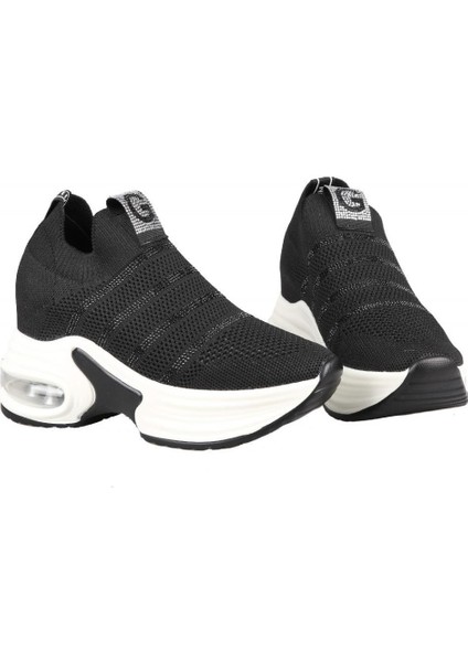 23Y300-4 Dolgu Topuk Siyah Kadın Sneakers indirimleri