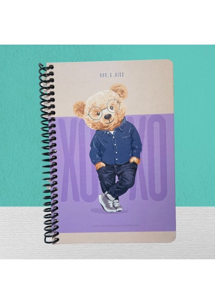 Xoxo Spiralli Sert Kpk. Defter 17X24 120 Yp. Kareli