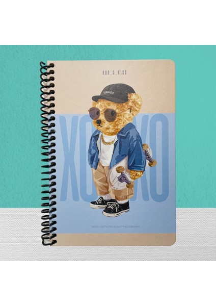 Xoxo Spiralli Sert Kpk. Defter 17X24 120 Yp. Kareli