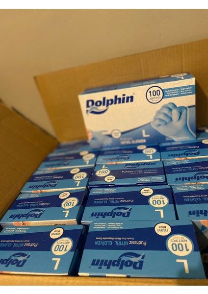 Mavi Nitril Pudrasız Eldiven L Beden 20 Paket x 100'LÜ modelleri