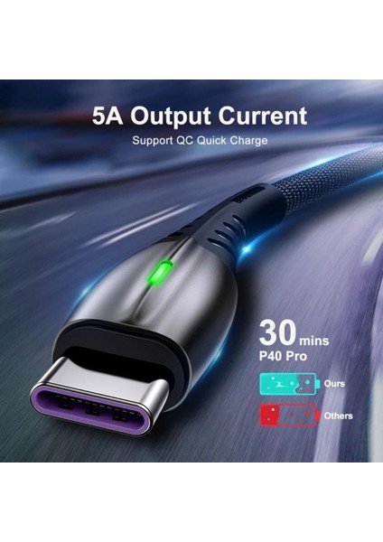A9 Çoklu Şarj Adaptörü+ J2 Type-C 5A/100W Şarj Kablosu -2mt