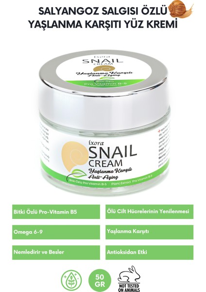 ixora Pro-Vitamin B5 ve Salyangoz Salgısı Özlü Cilt Bakım Kremi 50 gr