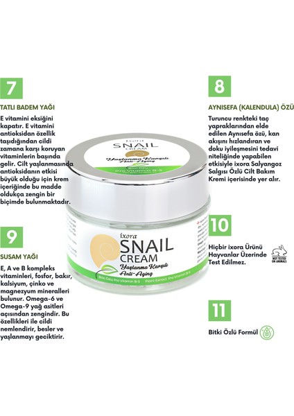 ixora Pro-Vitamin B5 ve Salyangoz Salgısı Özlü Cilt Bakım Kremi 50 gr