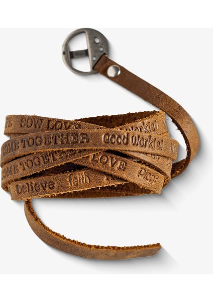 Vintage Totem Bohemian Stili Gerçek Hakiki Deri Bileklik Erkek / Kadın modelleri