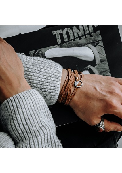 Vintage Totem Bohemian Stili Gerçek Hakiki Deri Bileklik Erkek / Kadın fırsatları