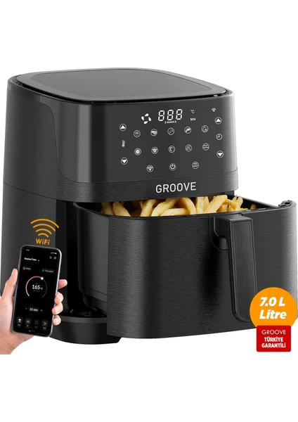 Max Xxl 7l 1800W Wifi Smart Airfryer Air Fryer Yağsız Sıcak Hava Fritözü