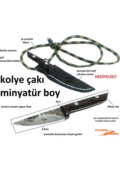 Minyatür Mini Çakı - Boyun Bıçağı