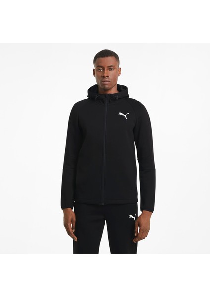 Erkek Puma Black Puma Evostrıpe Core Fz Hoodie Siyah Erkek Hoodie