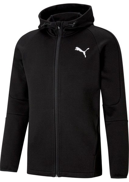 Erkek Puma Black Puma Evostrıpe Core Fz Hoodie Siyah Erkek Hoodie