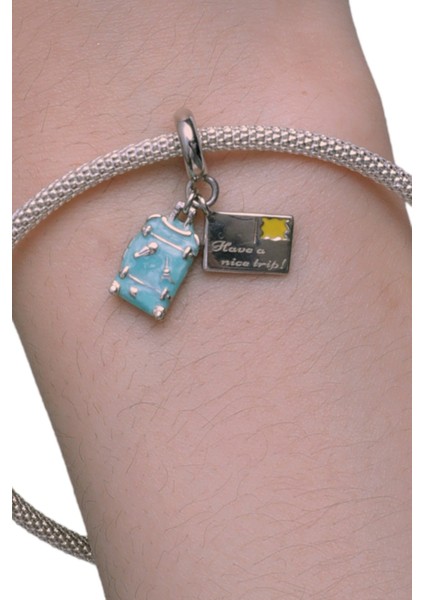 İyi Tatiller Seyahat Bavulu Charm | 925 Ayar Gümüş fiyatları