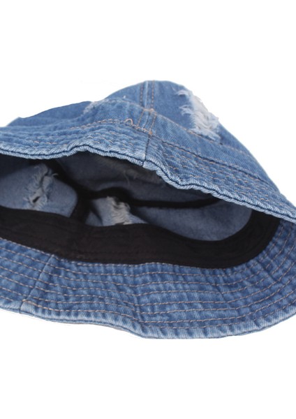 Denim Havza Kapağı Kırık Delikler Eski Balıkçı Şapkası Yapar (Yurt Dışından) fırsatları