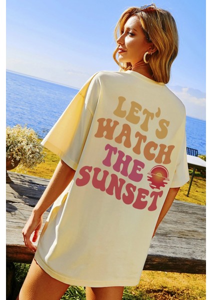Unisex Lets Watch The Sunset Tasarım Tshirt modelleri