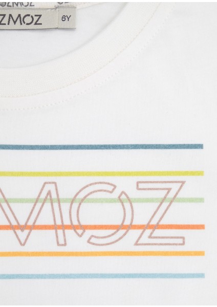 Organik Pamuk Şerit Baskılı Unisex Çocuk Tshirt fiyatları