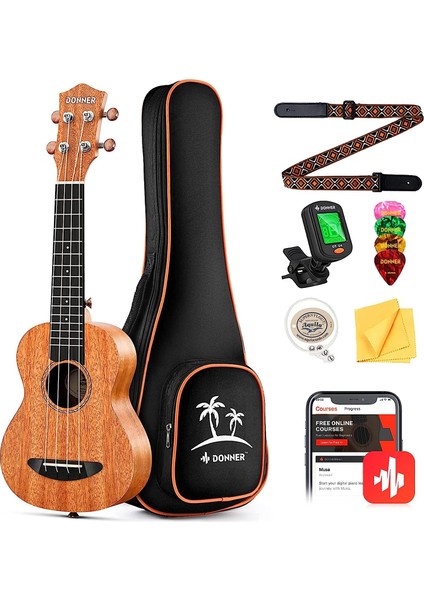 DUS-100 Soprano Ukulele Seti (Natural)