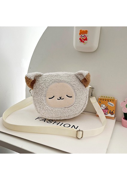 Japon Tarzı Kawaii Çanta Kadınlar Karikatür Peluş Peluş Omuz Çantası Kadınlar Crossbody Çanta Küçük Telefon & Amp; Çanta Çantası (Yurt Dışından)