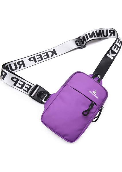 Fengdong Küçük Göğüs Çanta Kadın Cep Telefon Çantası Açık Hava Spor Çantası Erkekler Mini Moda Omuz Çantası Kadın Messenger Çanta Hediyesi (Yurt Dışından)