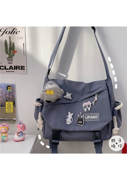Kadın Çantalar Çanta Kapasitesi Tek Omuz Erkek Japon Harajuku Postacı Öğrenci Öğrenci Crossbody Crossbody Bag (Yurt Dışından)