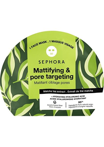 Face Sheet Mask Matcha Tea - Porları Hedef Alan & Matlaştırıcı