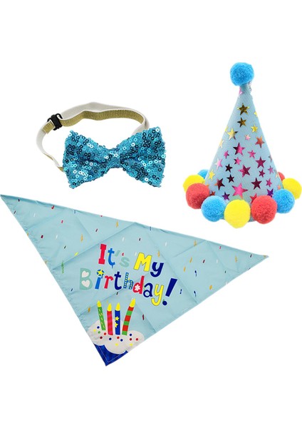 Doğum Günü Bandana Hats Bowtie Resim Köpekler Doğum Günü Takım Elbise (Yurt Dışından) indirimleri