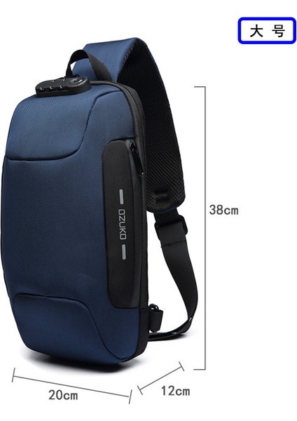 Mensch Erkek Göğüs Çantası Trendy Marka Spor Messenger Çanta (Yurt Dışından)