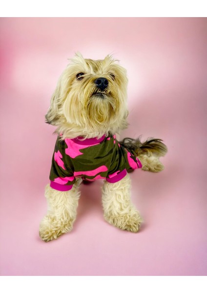 Pinky Camouflage Penye Tulum Köpek Tulumu Köpek Elbisesi fiyatları
