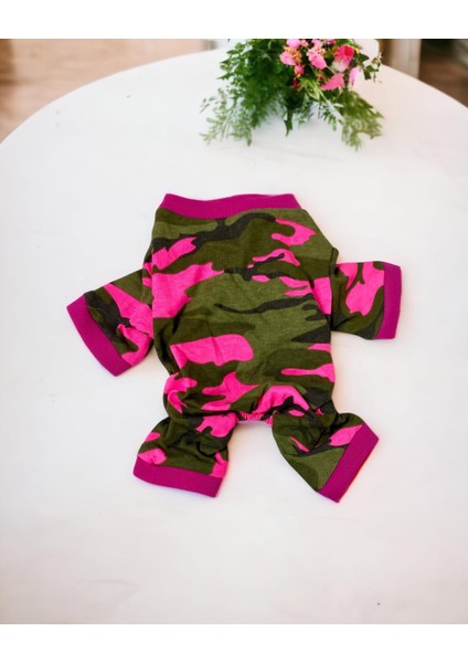 Pinky Camouflage Penye Tulum Köpek Tulumu Köpek Elbisesi fırsatları