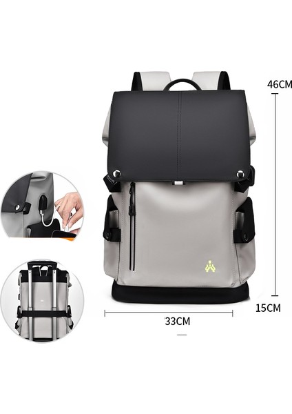 Büyük Kapasiteli Bilgisayar Sırt Çantası Seyahat Sırt Çantası Üniversite Öğrencileri Okul Çantası Kontrast Renkli (Yurt Dışından) fiyatları