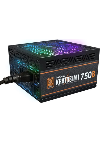 Gamdıas 750W 80+ Bronze Kratos M1-750B 12CM Rgb Fanlı Power Supply