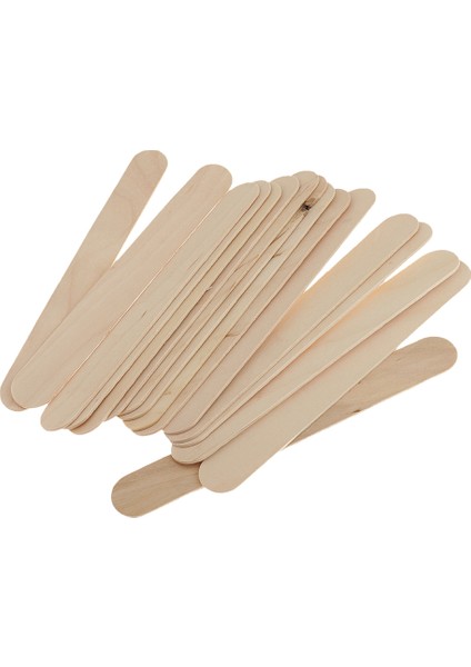 50PCS Ahşap Ağda Spatula Dil Depresörü Dövme Balmumu Çubukları Aplikatörler (Yurt Dışından)