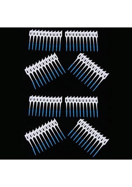80PCS Silikon Kolay Fırça Interdental Temizleyiciler Diş Araçları Arasındaki Fırçalar (Yurt Dışından)