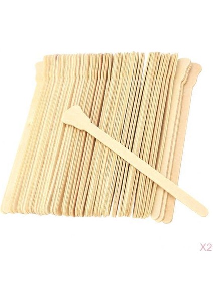 100PCS Ahşap Saç Sökücü Ağda Spatula Dil Depresör Stick Aplikatörler (Yurt Dışından)