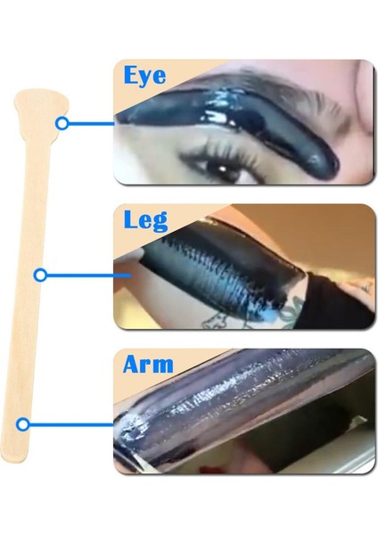 100PCS Ahşap Saç Sökücü Ağda Spatula Dil Depresör Stick Aplikatörler (Yurt Dışından)