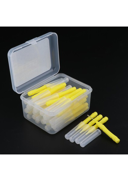Lot 80X Yumuşak Interdental Fırçalar Kürdan Diş Fırçası Temizleyici Sarı+Mor (Yurt Dışından)