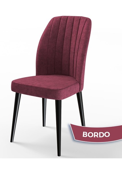 Concept Teo Serisi 80X132 Açılabilir Siyah Mermer Desen Yemek Masası 6 Sandalye Takımı