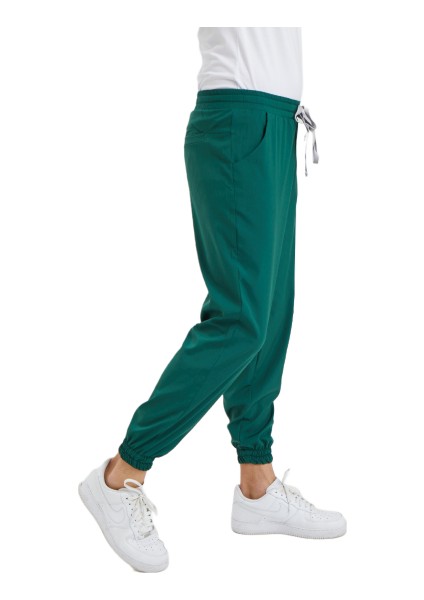 Jogger- Erkek Likralı Yeşil Üniforma Pantolon