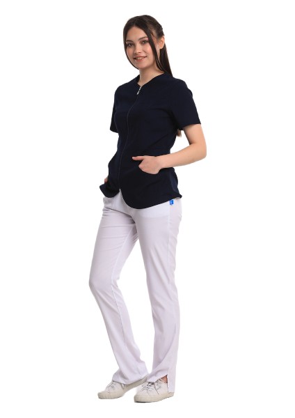 Irıs- Kadın Likralı Lacivert Medikal Üniforma