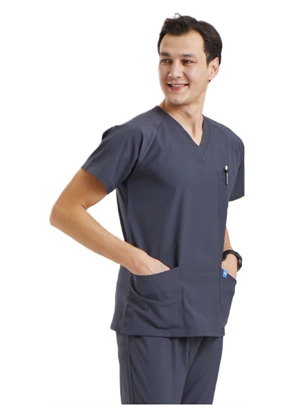 Basıc- Erkek Likralı Koyu Gri Üniforma Üst fiyatları