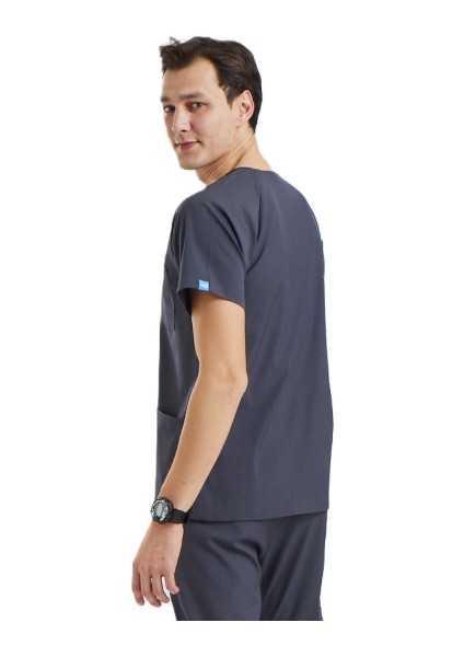 Basıc- Erkek Likralı Koyu Gri Üniforma Üst modelleri