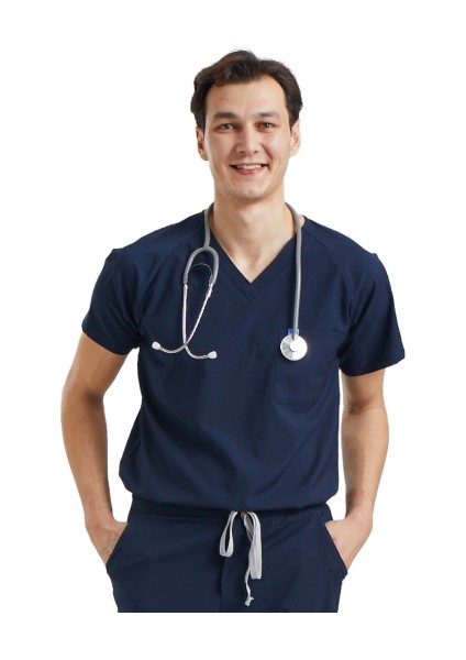 Jogger- Erkek Likralı Lacivert Üniforma Üst