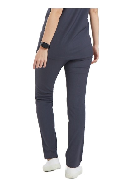 Basıc- Kadın Likralı Koyu Gri Üniforma Pantolon modelleri