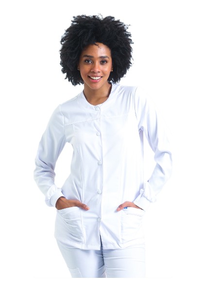 Ceket- Kadın - Erkek Likralı Beyaz Medikal Ceket